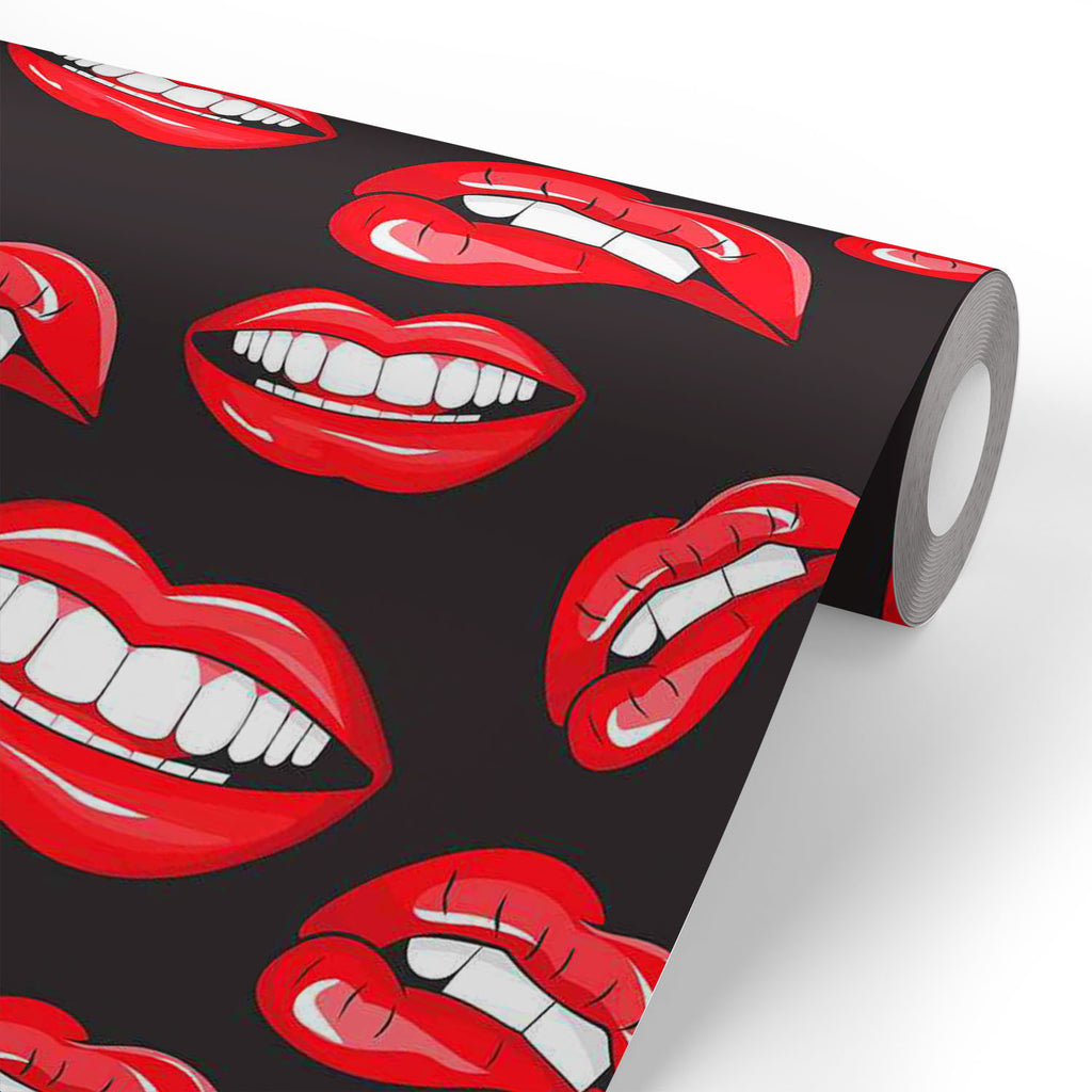 Lips Wallpaper Roll-Wallpapers Peel & Stick-WAL_PA-IC 5007360 IC 5007360, Art and Paintings, Illustrations, Love, Modern Art, Patterns, People, Pop Art, Romance, Signs, Signs and Symbols, lips, wallpaper, roll, pop, art, mouth, modern, background, beauty, color, colorful, cosmetic, design, desire, emotions, female, fun, funny, girl, illustration, kiss, laughter, lipstick, lover, makeup, open, paint, pattern, print, pucker, red, repeat, repetition, seamless, shout, smile, smooch, teeth, textile, textured, ti