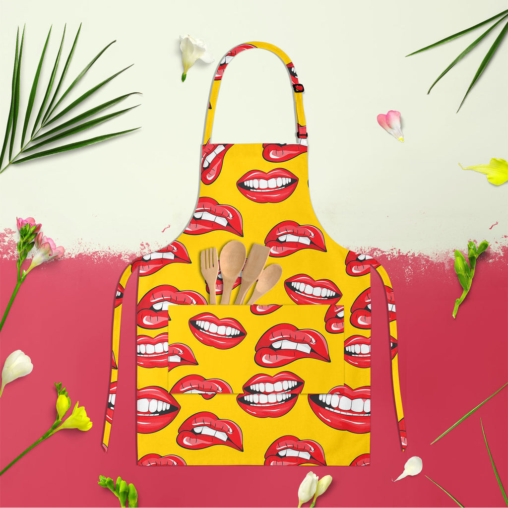 Lips D2 Apron | Adjustable, Free Size & Waist Tiebacks-Aprons Neck to Knee-APR_NK_KN-IC 5007361 IC 5007361, Art and Paintings, Illustrations, Love, Modern Art, Patterns, People, Pop Art, Romance, Signs, Signs and Symbols, lips, d2, apron, adjustable, free, size, waist, tiebacks, pop, art, background, beauty, color, colorful, cosmetic, design, desire, emotions, female, fun, funny, girl, illustration, kiss, laughter, lipstick, lover, makeup, modern, mouth, open, paint, pattern, print, pucker, red, repeat, rep