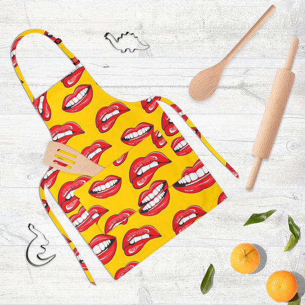 Lips D2 Apron | Adjustable, Free Size & Waist Tiebacks-Aprons Neck to Knee-APR_NK_KN-IC 5007361 IC 5007361, Art and Paintings, Illustrations, Love, Modern Art, Patterns, People, Pop Art, Romance, Signs, Signs and Symbols, lips, d2, full-length, neck, to, knee, apron, poly-cotton, fabric, adjustable, buckle, waist, tiebacks, pop, art, background, beauty, color, colorful, cosmetic, design, desire, emotions, female, fun, funny, girl, illustration, kiss, laughter, lipstick, lover, makeup, modern, mouth, open, p