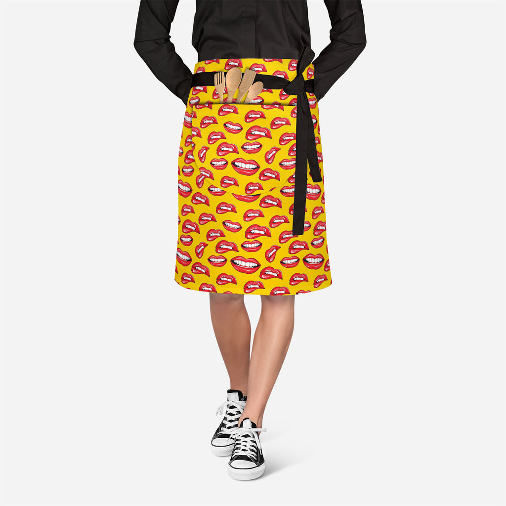 Lips Apron | Adjustable, Free Size & Waist Tiebacks-Apron Waist to Feet-APR_WS_KN-IC 5007361 IC 5007361, Art and Paintings, Illustrations, Love, Modern Art, Patterns, People, Pop Art, Romance, Signs, Signs and Symbols, lips, apron, adjustable, free, size, waist, tiebacks, pop, art, background, beauty, color, colorful, cosmetic, design, desire, emotions, female, fun, funny, girl, illustration, kiss, laughter, lipstick, lover, makeup, modern, mouth, open, paint, pattern, print, pucker, red, repeat, repetition