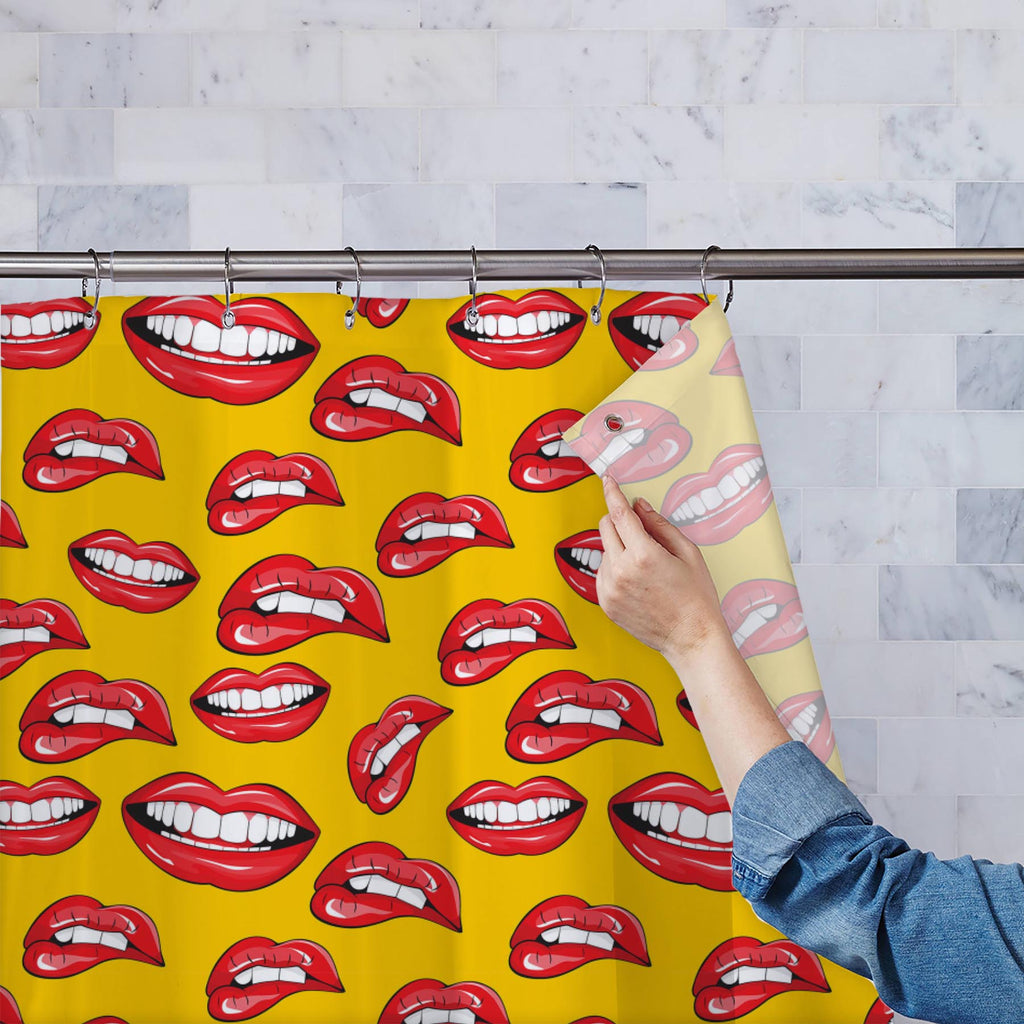Lips D2 Washable Waterproof Shower Curtain-Shower Curtains-CUR_SH-IC 5007361 IC 5007361, Art and Paintings, Illustrations, Love, Modern Art, Patterns, People, Pop Art, Romance, Signs, Signs and Symbols, lips, d2, washable, waterproof, shower, curtain, pop, art, background, beauty, color, colorful, cosmetic, design, desire, emotions, female, fun, funny, girl, illustration, kiss, laughter, lipstick, lover, makeup, modern, mouth, open, paint, pattern, print, pucker, red, repeat, repetition, seamless, shout, sm