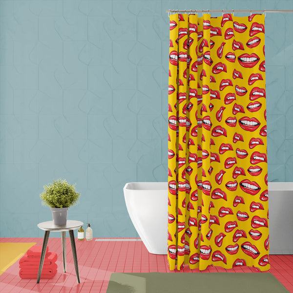 Lips D2 Washable Waterproof Shower Curtain-Shower Curtains-CUR_SH-IC 5007361 IC 5007361, Art and Paintings, Illustrations, Love, Modern Art, Patterns, People, Pop Art, Romance, Signs, Signs and Symbols, lips, d2, washable, waterproof, polyester, shower, curtain, eyelets, pop, art, background, beauty, color, colorful, cosmetic, design, desire, emotions, female, fun, funny, girl, illustration, kiss, laughter, lipstick, lover, makeup, modern, mouth, open, paint, pattern, print, pucker, red, repeat, repetition,