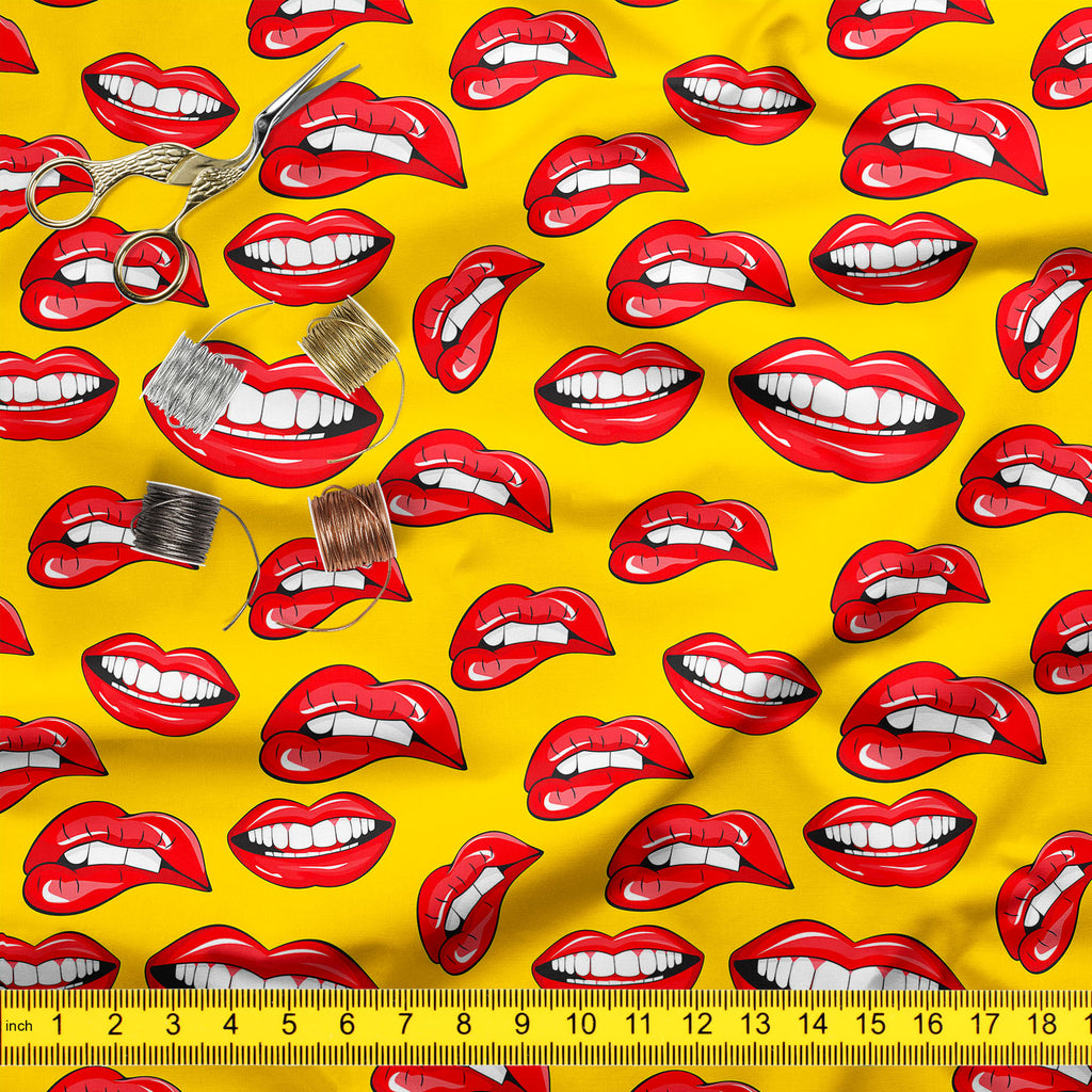 Lips D2 Upholstery Fabric by Metre | For Sofa, Curtains, Cushions, Furnishing, Craft, Dress Material-Upholstery Fabrics-FAB_RW-IC 5007361 IC 5007361, Art and Paintings, Illustrations, Love, Modern Art, Patterns, People, Pop Art, Romance, Signs, Signs and Symbols, lips, d2, upholstery, fabric, by, metre, for, sofa, curtains, cushions, furnishing, craft, dress, material, pop, art, background, beauty, color, colorful, cosmetic, design, desire, emotions, female, fun, funny, girl, illustration, kiss, laughter, l