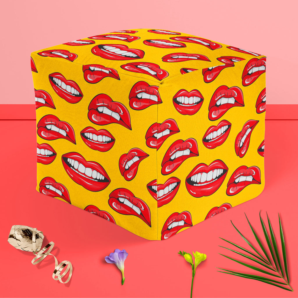 Lips D2 Footstool Footrest Puffy Pouffe Ottoman Bean Bag | Canvas Fabric-Footstools-FST_CB_BN-IC 5007361 IC 5007361, Art and Paintings, Illustrations, Love, Modern Art, Patterns, People, Pop Art, Romance, Signs, Signs and Symbols, lips, d2, footstool, footrest, puffy, pouffe, ottoman, bean, bag, canvas, fabric, pop, art, background, beauty, color, colorful, cosmetic, design, desire, emotions, female, fun, funny, girl, illustration, kiss, laughter, lipstick, lover, makeup, modern, mouth, open, paint, pattern