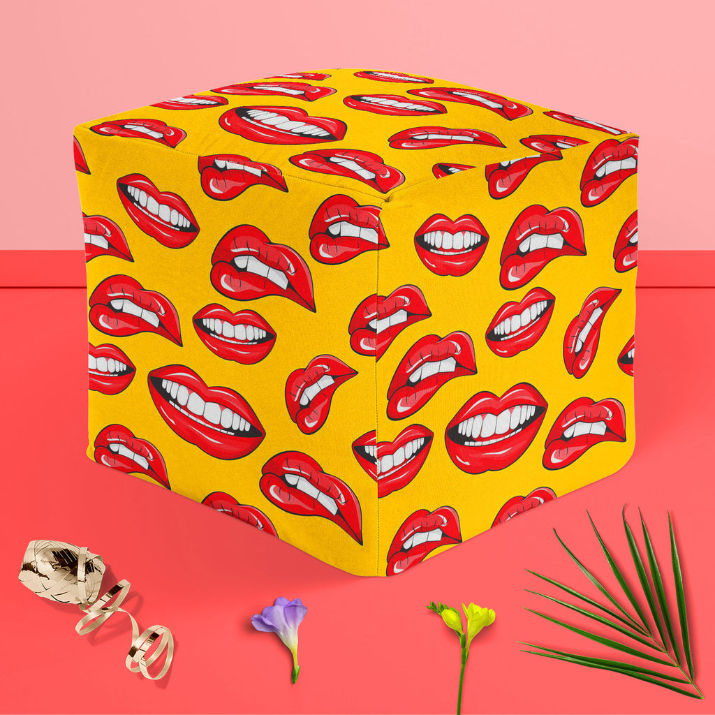 Lips D2 Footstool Footrest Puffy Pouffe Ottoman Bean Bag | Canvas Fabric-Footstools-FST_CB_BN-IC 5007361 IC 5007361, Art and Paintings, Illustrations, Love, Modern Art, Patterns, People, Pop Art, Romance, Signs, Signs and Symbols, lips, d2, footstool, footrest, puffy, pouffe, ottoman, bean, bag, canvas, fabric, pop, art, background, beauty, color, colorful, cosmetic, design, desire, emotions, female, fun, funny, girl, illustration, kiss, laughter, lipstick, lover, makeup, modern, mouth, open, paint, pattern