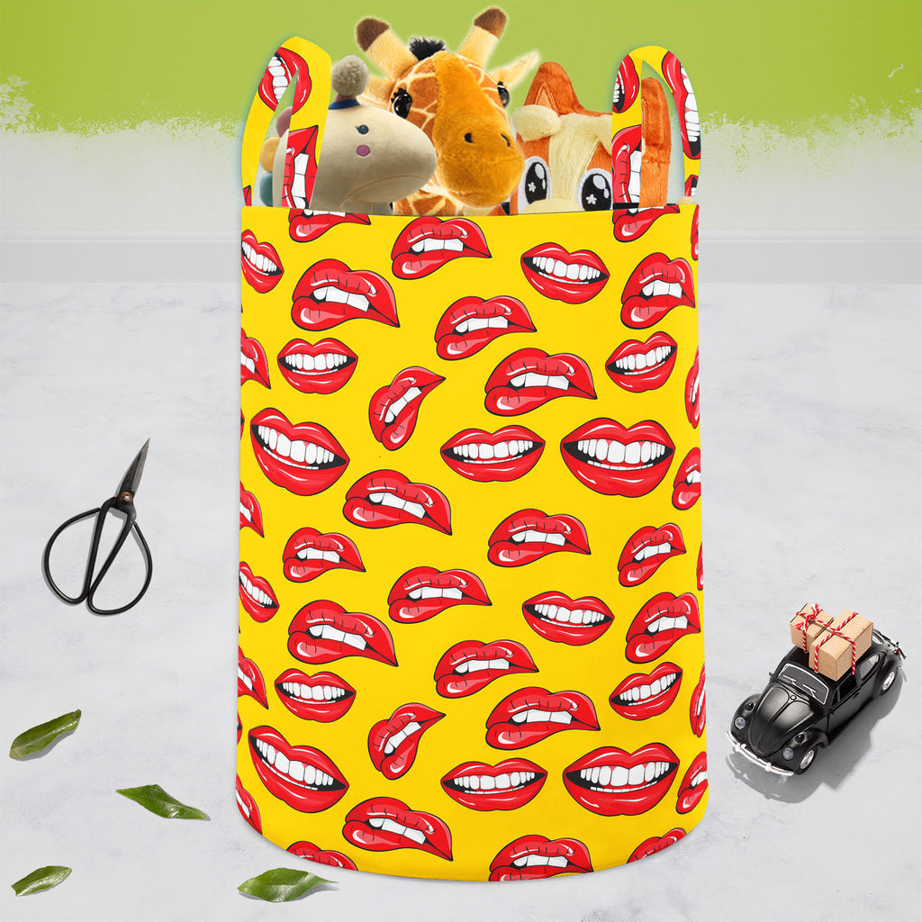 Lips D2 Foldable Open Storage Bin | Organizer Box, Toy Basket, Shelf Box, Laundry Bag | Canvas Fabric-Storage Bins-STR_BI_CB-IC 5007361 IC 5007361, Art and Paintings, Illustrations, Love, Modern Art, Patterns, People, Pop Art, Romance, Signs, Signs and Symbols, lips, d2, foldable, open, storage, bin, organizer, box, toy, basket, shelf, laundry, bag, canvas, fabric, pop, art, background, beauty, color, colorful, cosmetic, design, desire, emotions, female, fun, funny, girl, illustration, kiss, laughter, lipst