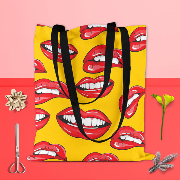 Lips D2 Tote Bag Shoulder Purse | Multipurpose-Tote Bags Basic-TOT_FB_BS-IC 5007361 IC 5007361, Art and Paintings, Illustrations, Love, Modern Art, Patterns, People, Pop Art, Romance, Signs, Signs and Symbols, lips, d2, tote, bag, shoulder, purse, cotton, canvas, fabric, multipurpose, pop, art, background, beauty, color, colorful, cosmetic, design, desire, emotions, female, fun, funny, girl, illustration, kiss, laughter, lipstick, lover, makeup, modern, mouth, open, paint, pattern, print, pucker, red, repea