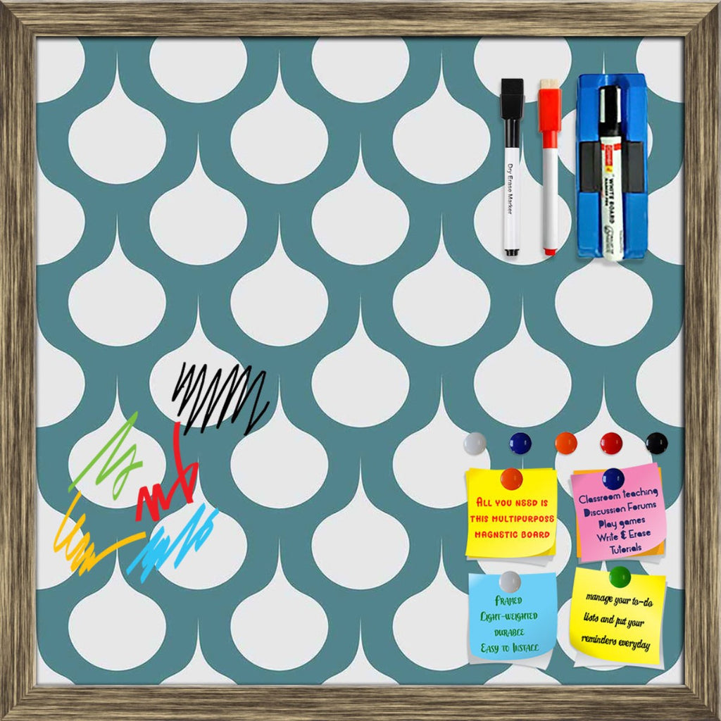 Abstract Ornament Framed Magnetic Dry Erase Board | Combo with Magnet Buttons & Markers - Magnetic Boards Framed - ArtzFolio.com