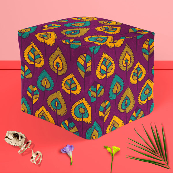 Stylized Leaves D1 Footstool Footrest Puffy Pouffe Ottoman Bean Bag | Canvas Fabric-Footstools-FST_CB_BN-IC 5007364 IC 5007364, Abstract Expressionism, Abstracts, Ancient, Animated Cartoons, Art and Paintings, Botanical, Caricature, Cartoons, Decorative, Digital, Digital Art, Drawing, Fashion, Floral, Flowers, Graphic, Hand Drawn, Historical, Illustrations, Medieval, Modern Art, Nature, Patterns, Retro, Scenic, Seasons, Semi Abstract, Signs, Signs and Symbols, Vintage, stylized, leaves, d1, puffy, pouffe, o