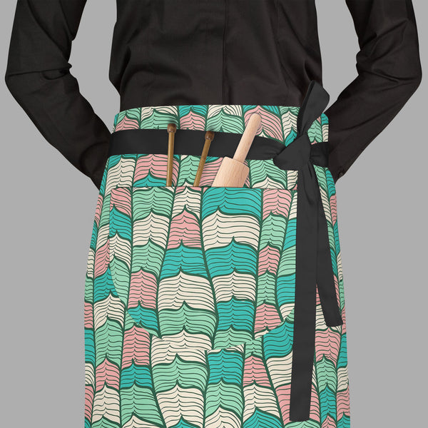 Abstract Waves D1 Apron | Adjustable, Free Size & Waist Tiebacks-Aprons Waist to Feet-APR_WS_FT-IC 5007365 IC 5007365, Abstract Expressionism, Abstracts, Ancient, Animated Cartoons, Art and Paintings, Black, Black and White, Caricature, Cartoons, Digital, Digital Art, Drawing, Graphic, Historical, Illustrations, Medieval, Nature, Paintings, Patterns, Scenic, Semi Abstract, Signs, Signs and Symbols, Symbols, Vintage, abstract, waves, d1, full-length, waist, to, feet, apron, poly-cotton, fabric, adjustable, t