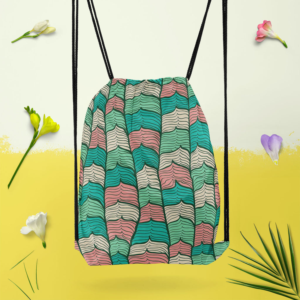 Abstract Waves D1 Backpack for Students | College & Travel Bag - Backpacks - ArtzFolio.com