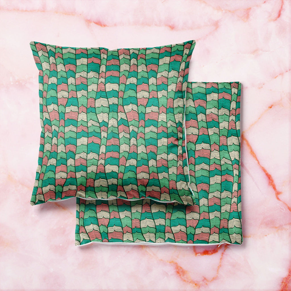 Abstract Waves D1 Cushion Cover Throw Pillow - Cushion Covers - ArtzFolio.com