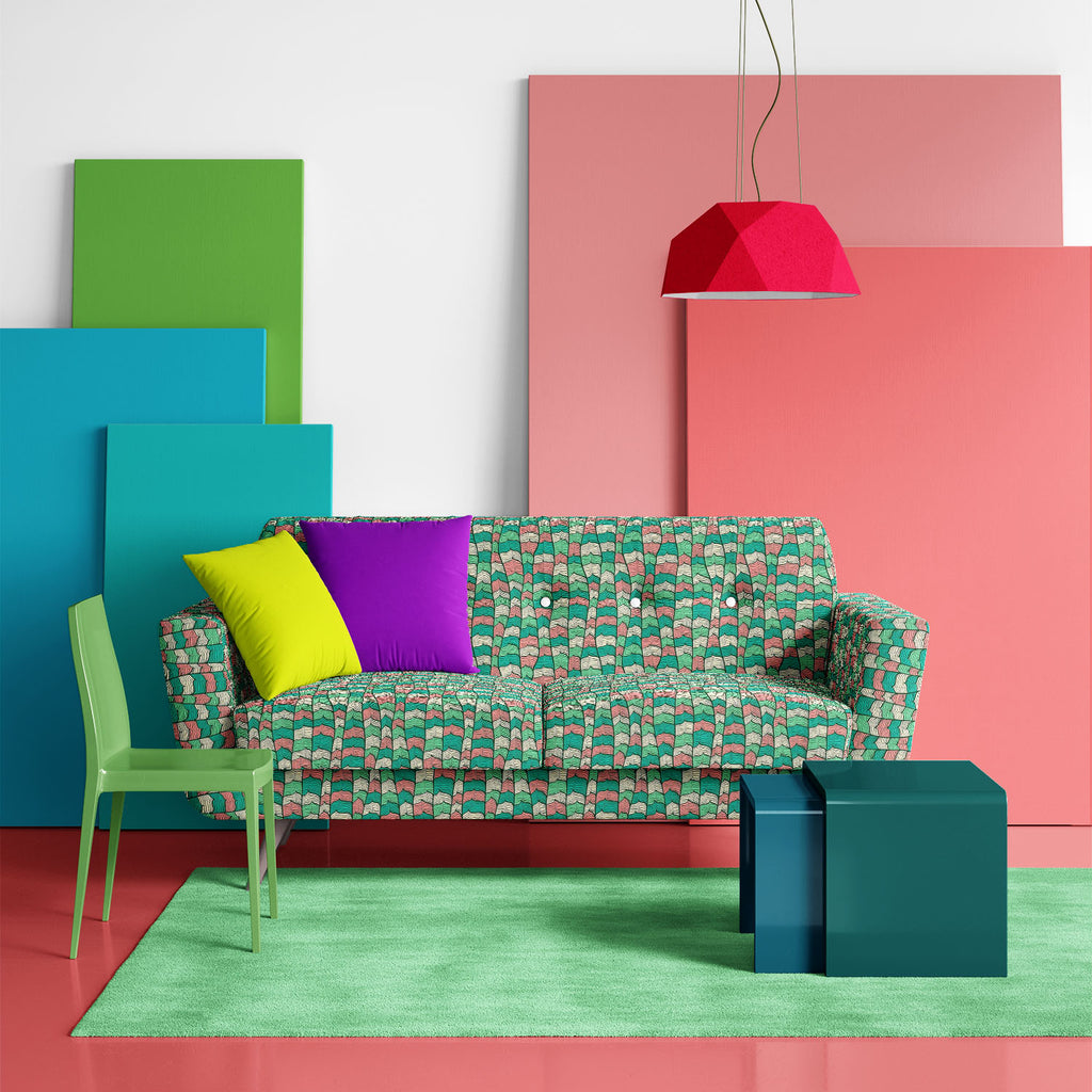 Abstract Waves D1 Sofa Fabric by Metre | Upholstery For Sofa, Curtains & Cushions - Sofa Fabrics - ArtzFolio.com