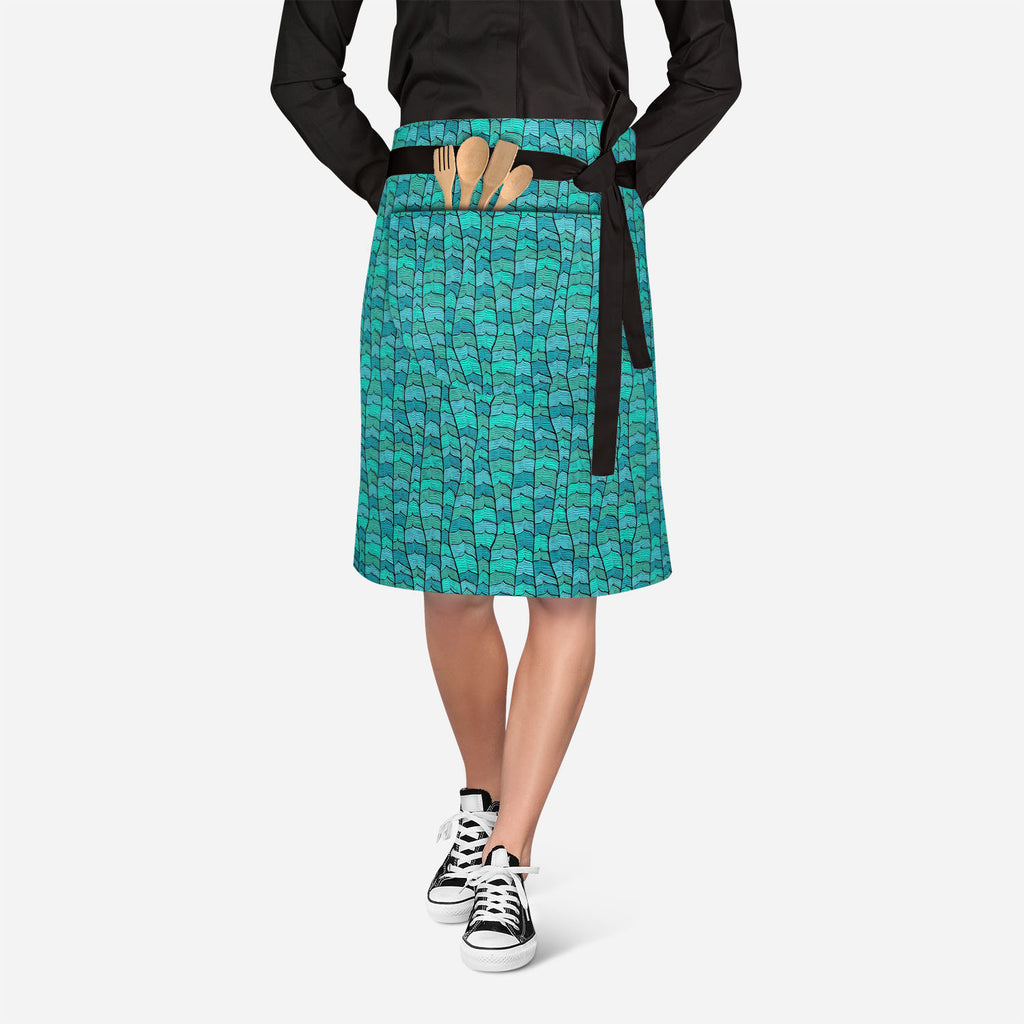 ArtzFolio Blue Waves Apron | Adjustable, Free Size & Waist Tiebacks-Apron Waist to Feet-AZ5007366APR_RF_R-SP-Image Code 5007366 Vishnu Image Folio Pvt Ltd, IC 5007366, ArtzFolio, Apron Waist to Feet, Abstract, Digital Art, blue, waves, apron, adjustable, free, size, waist, tiebacks, seamless, hand, drawn, background, childrens aprons, waterproof kitchen apron, baking apron, full apron, kitchen apron, cotton apron, bib apron, housekeeping apron, kids chef apron, kids apron, masterchef apron, printed aprons, 