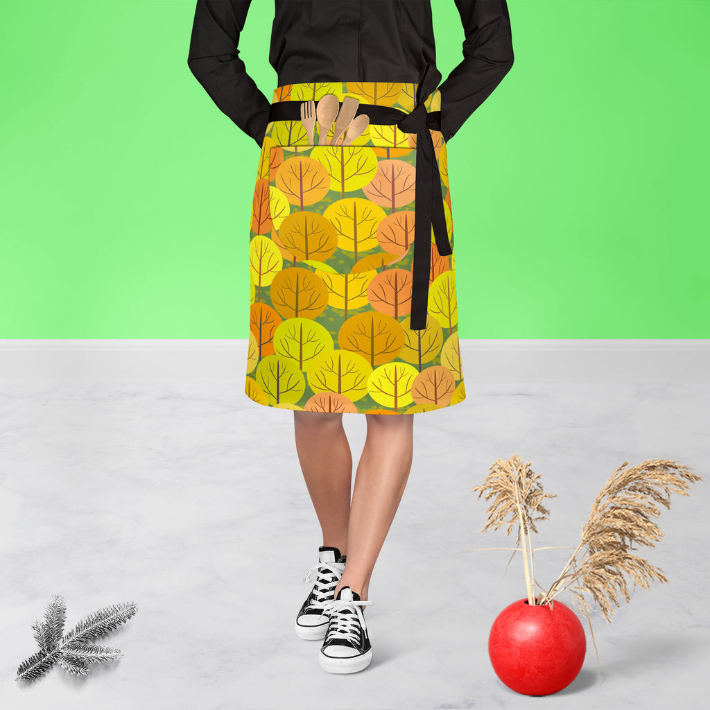 Autumn Forest D5 Apron | Adjustable, Free Size & Waist Tiebacks-Apron Waist to Knee-APR_WS_KN-IC 5007367 IC 5007367, Abstract Expressionism, Abstracts, Art and Paintings, Botanical, Floral, Flowers, Illustrations, Landscapes, Modern Art, Nature, Patterns, Rural, Scenic, Seasons, Semi Abstract, Signs, Signs and Symbols, autumn, forest, d5, apron, adjustable, free, size, waist, tiebacks, abstract, art, background, beautiful, beauty, branch, bright, brown, color, colorful, crown, decoration, design, endless, f