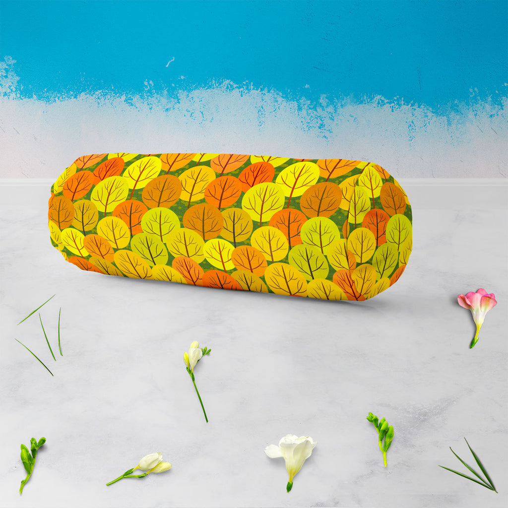 Autumn Forest D5 Bolster Cover Booster Cases | Concealed Zipper Opening-Bolster Covers-BOL_CV_ZP-IC 5007367 IC 5007367, Abstract Expressionism, Abstracts, Art and Paintings, Botanical, Floral, Flowers, Illustrations, Landscapes, Modern Art, Nature, Patterns, Rural, Scenic, Seasons, Semi Abstract, Signs, Signs and Symbols, autumn, forest, d5, bolster, cover, booster, cases, concealed, zipper, opening, abstract, art, background, beautiful, beauty, branch, bright, brown, color, colorful, crown, decoration, des