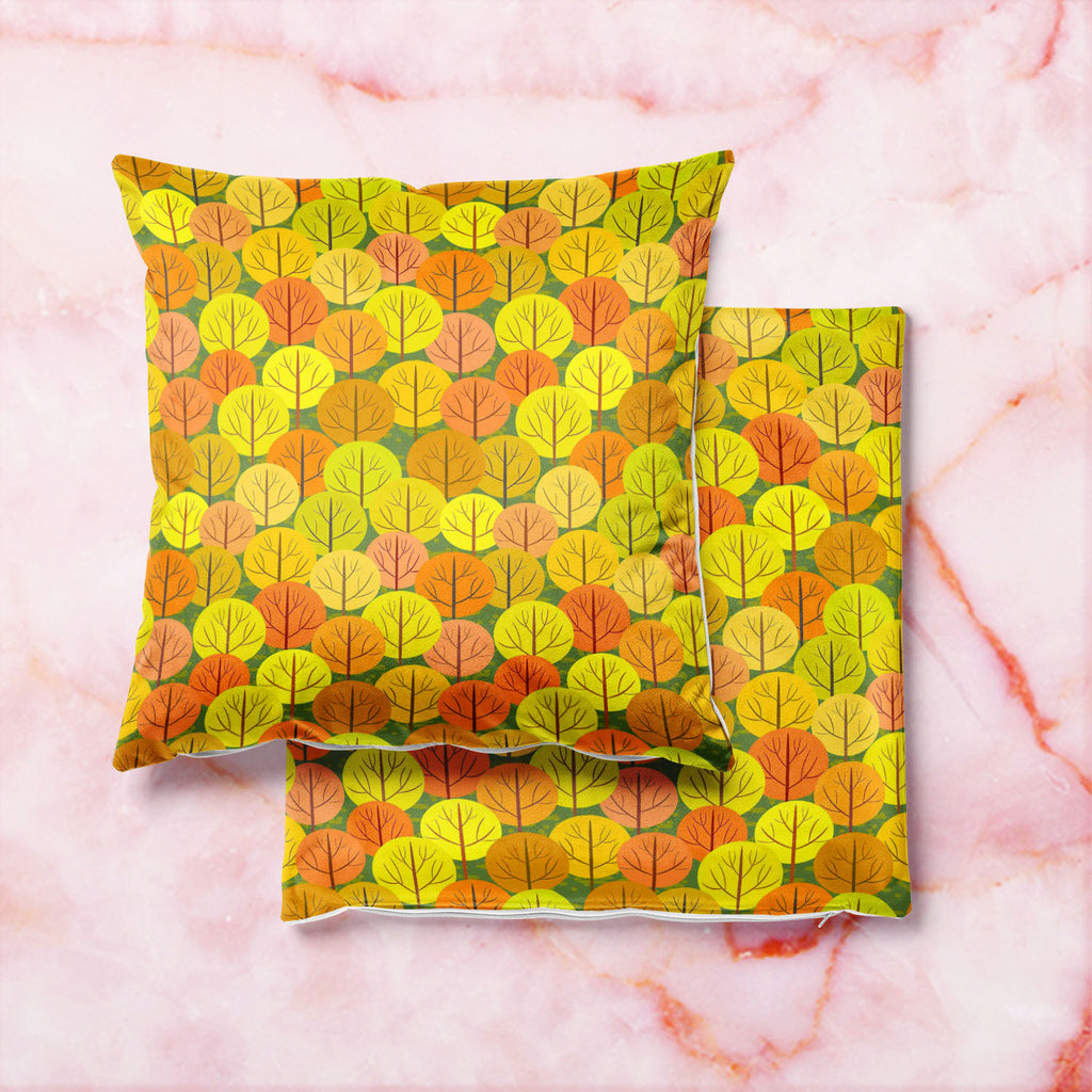 Autumn Forest D5 Cushion Cover Throw Pillow-Cushion Covers-CUS_CV-IC 5007367 IC 5007367, Abstract Expressionism, Abstracts, Art and Paintings, Botanical, Floral, Flowers, Illustrations, Landscapes, Modern Art, Nature, Patterns, Rural, Scenic, Seasons, Semi Abstract, Signs, Signs and Symbols, autumn, forest, d5, cushion, cover, throw, pillow, abstract, art, background, beautiful, beauty, branch, bright, brown, color, colorful, crown, decoration, design, endless, fall, flora, foliage, garden, golden, green, i