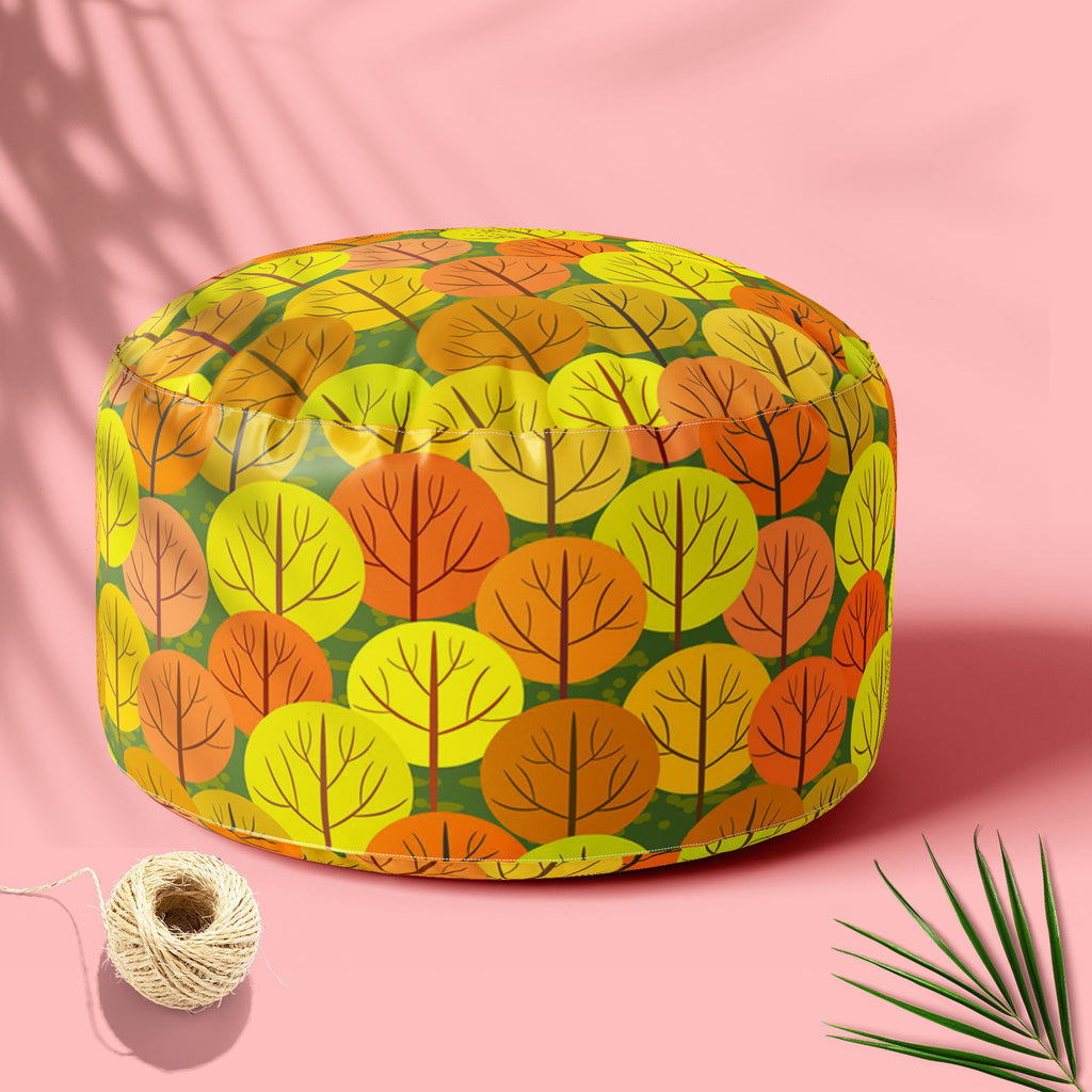 Autumn Forest D5 Footstool Footrest Puffy Pouffe Ottoman Bean Bag | Canvas Fabric-Footstools-FST_CB_BN-IC 5007367 IC 5007367, Abstract Expressionism, Abstracts, Art and Paintings, Botanical, Floral, Flowers, Illustrations, Landscapes, Modern Art, Nature, Patterns, Rural, Scenic, Seasons, Semi Abstract, Signs, Signs and Symbols, autumn, forest, d5, footstool, footrest, puffy, pouffe, ottoman, bean, bag, canvas, fabric, abstract, art, background, beautiful, beauty, branch, bright, brown, color, colorful, crow