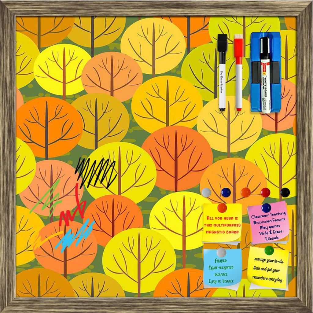 Autumn Forest Framed Magnetic Dry Erase Board | Combo with Magnet Buttons & Markers-Magnetic Boards Framed-MGB_FR-IC 5007367 IC 5007367, Abstract Expressionism, Abstracts, Art and Paintings, Botanical, Floral, Flowers, Illustrations, Landscapes, Modern Art, Nature, Patterns, Rural, Scenic, Seasons, Semi Abstract, Signs, Signs and Symbols, autumn, forest, framed, magnetic, dry, erase, board, printed, whiteboard, with, 4, magnets, 2, markers, 1, duster, abstract, art, background, beautiful, beauty, branch, br