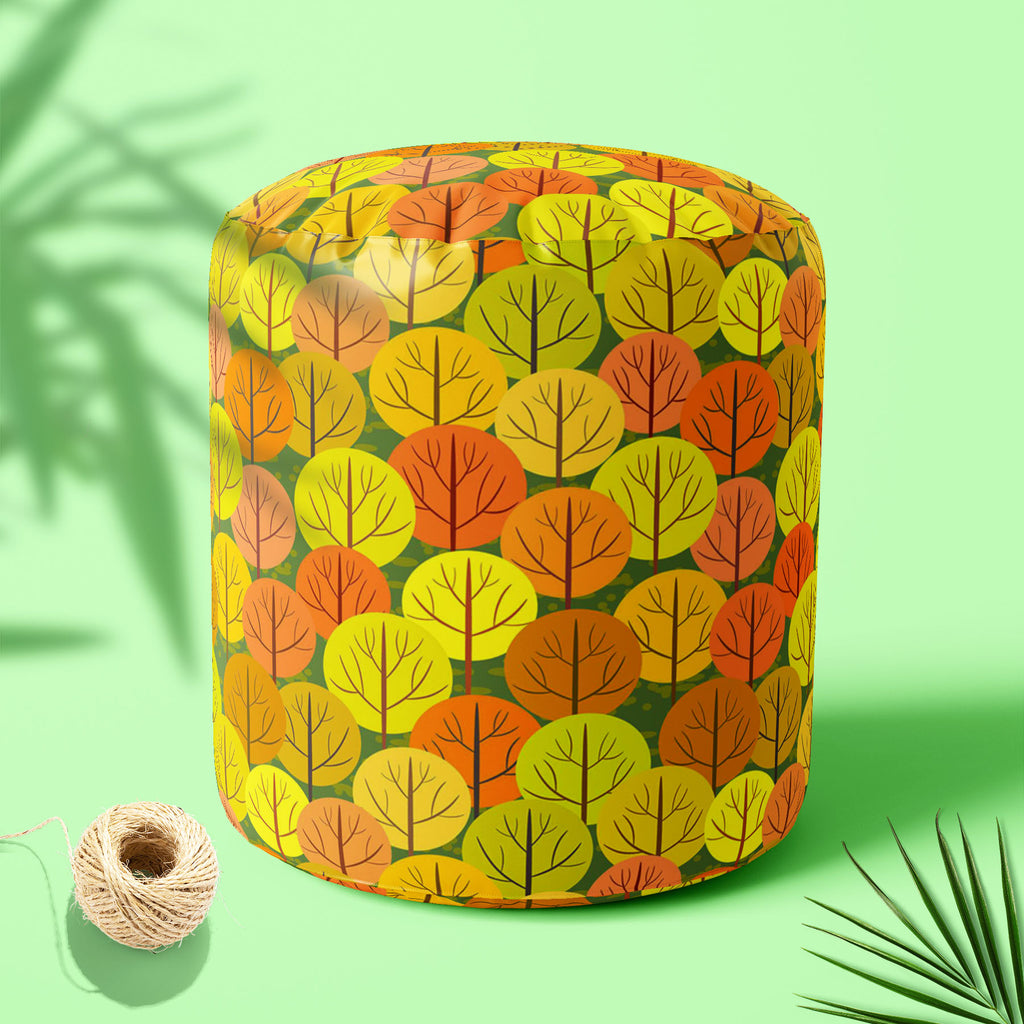 Autumn Forest D5 Footstool Footrest Puffy Pouffe Ottoman Bean Bag | Canvas Fabric-Footstools-FST_CB_BN-IC 5007367 IC 5007367, Abstract Expressionism, Abstracts, Art and Paintings, Botanical, Floral, Flowers, Illustrations, Landscapes, Modern Art, Nature, Patterns, Rural, Scenic, Seasons, Semi Abstract, Signs, Signs and Symbols, autumn, forest, d5, footstool, footrest, puffy, pouffe, ottoman, bean, bag, canvas, fabric, abstract, art, background, beautiful, beauty, branch, bright, brown, color, colorful, crow