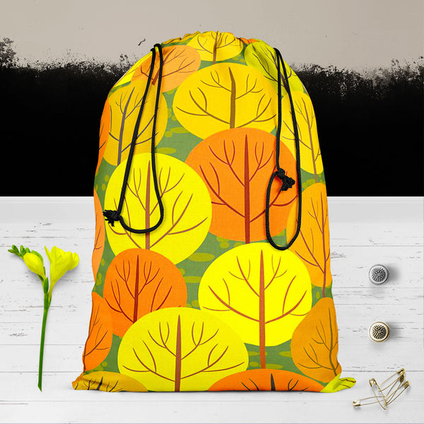 Autumn Forest D5 Reusable Sack Bag | Bag for Gym, Storage, Vegetable & Travel-Drawstring Sack Bags-SCK_FB_DS-IC 5007367 IC 5007367, Abstract Expressionism, Abstracts, Art and Paintings, Botanical, Floral, Flowers, Illustrations, Landscapes, Modern Art, Nature, Patterns, Rural, Scenic, Seasons, Semi Abstract, Signs, Signs and Symbols, autumn, forest, d5, reusable, sack, bag, for, gym, storage, vegetable, travel, cotton, canvas, fabric, abstract, art, background, beautiful, beauty, branch, bright, brown, colo