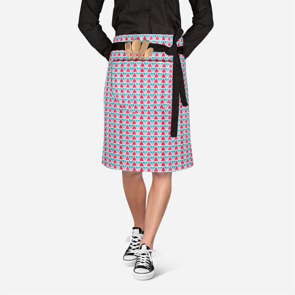 Abstract Triangles Apron | Adjustable, Free Size & Waist Tiebacks - Apron Waist to Feet - ArtzFolio.com