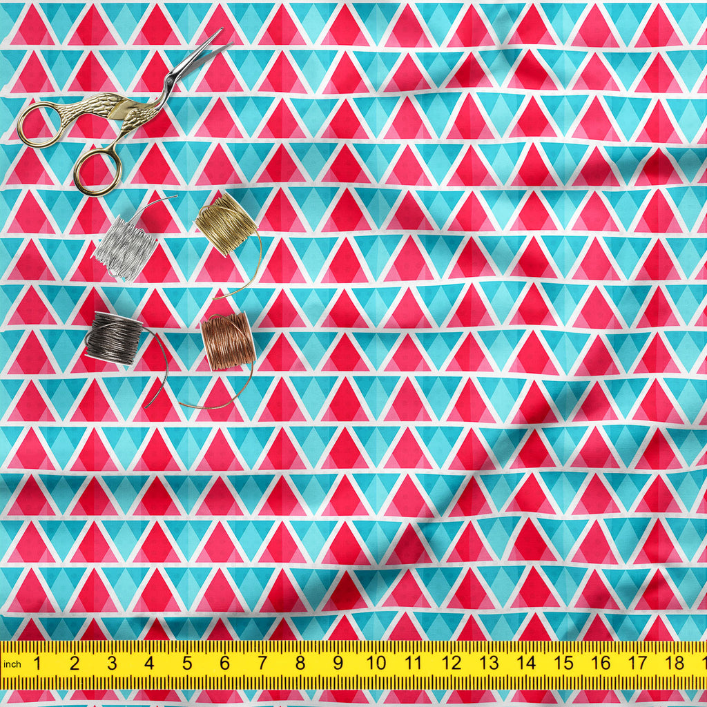 Abstract Triangles D1 Upholstery Fabric by Metre | For Sofa, Curtains, Cushions, Furnishing, Craft, Dress Material - Upholstery Fabrics - ArtzFolio.com