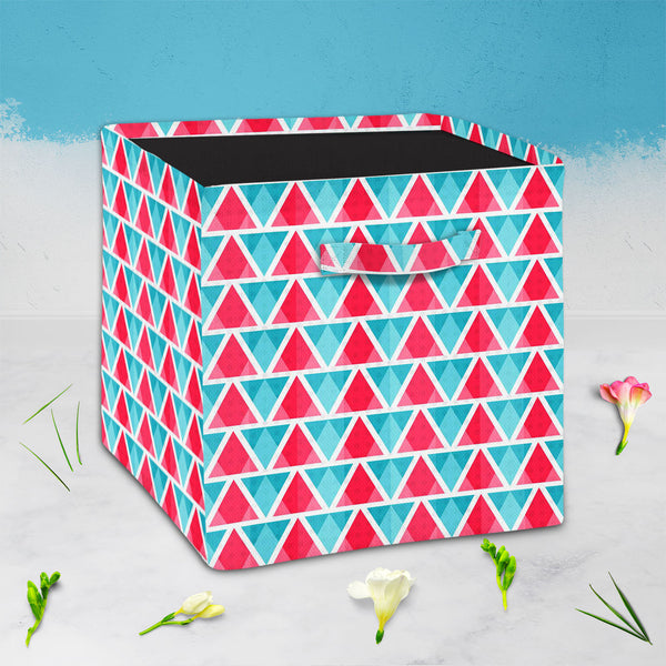 Abstract Triangles D1 Foldable Open Storage Bin | Organizer Box, Toy Basket, Shelf Box, Laundry Bag | Canvas Fabric-Storage Bins-STR_BI_CB-IC 5007369 IC 5007369, Abstract Expressionism, Abstracts, Architecture, Art and Paintings, Black and White, Books, Chevron, Decorative, Diamond, Digital, Digital Art, Drawing, Geometric, Geometric Abstraction, Graphic, Illustrations, Modern Art, Patterns, Retro, Semi Abstract, Signs, Signs and Symbols, Symbols, Triangles, White, abstract, d1, foldable, open, storage, bin