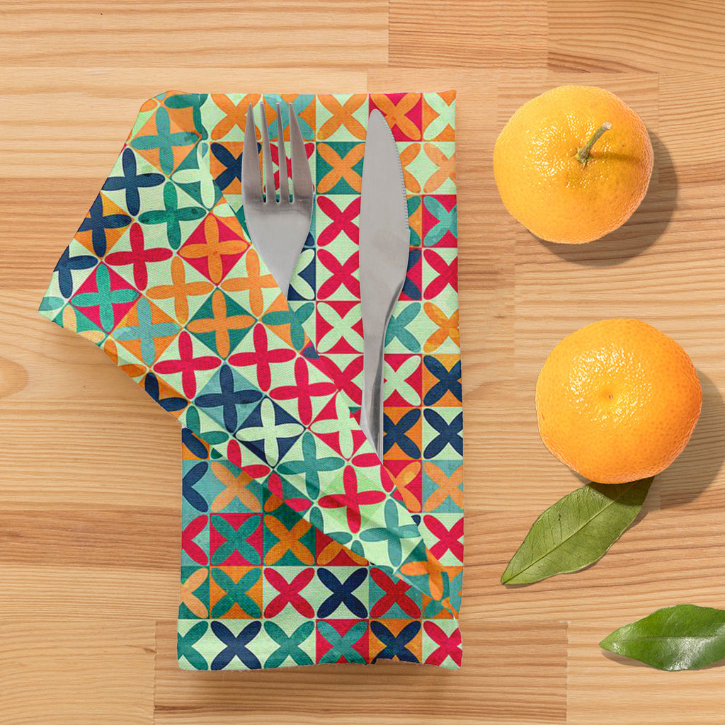 Colored Crosses Table Napkin-Table Napkins-NAP_TB-IC 5007371 IC 5007371, Abstract Expressionism, Abstracts, Ancient, Art and Paintings, Black, Black and White, Circle, Cross, Decorative, Diamond, Digital, Digital Art, Eygptian, Fashion, Geometric, Geometric Abstraction, Graphic, Hipster, Historical, Illustrations, Medieval, Patterns, Retro, Semi Abstract, Signs, Signs and Symbols, Vintage, White, colored, crosses, table, napkin, abstract, art, artistic, backdrop, background, classic, color, colorful, concep
