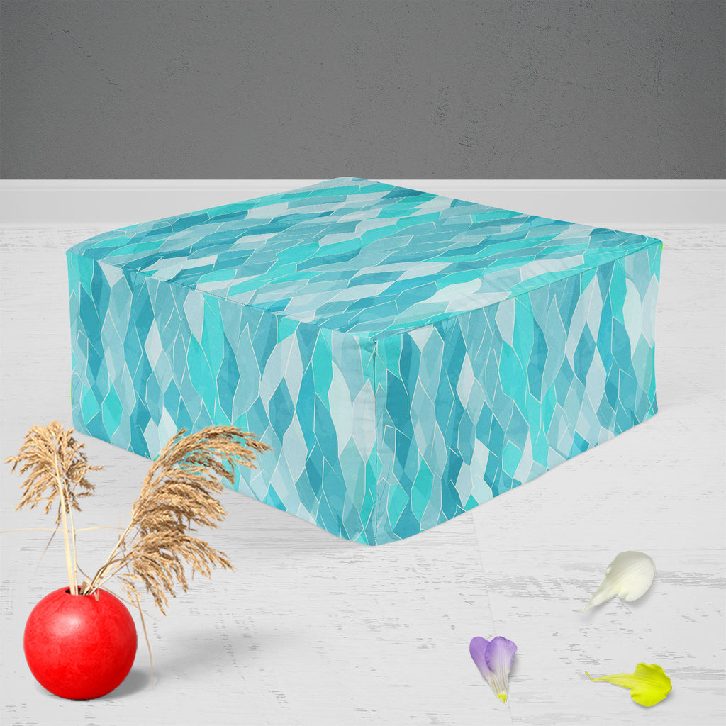 Crystals Footstool Footrest Puffy Pouffe Ottoman Bean Bag | Canvas Fabric-Footstools-FST_CB_BN-IC 5007372 IC 5007372, Abstract Expressionism, Abstracts, Art and Paintings, Decorative, Diamond, Digital, Digital Art, Fashion, Geometric, Geometric Abstraction, Graphic, Illustrations, Marble and Stone, Parents, Patterns, Retro, Semi Abstract, Signs, Signs and Symbols, Triangles, crystals, footstool, footrest, puffy, pouffe, ottoman, bean, bag, canvas, fabric, abstract, art, backdrop, background, beautiful, blue