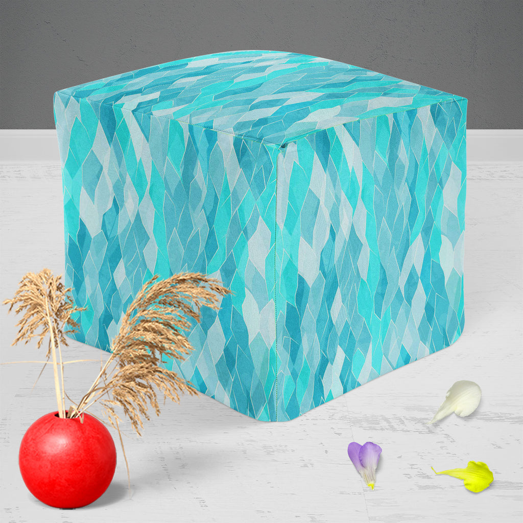 Crystals Footstool Footrest Puffy Pouffe Ottoman Bean Bag | Canvas Fabric-Footstools-FST_CB_BN-IC 5007372 IC 5007372, Abstract Expressionism, Abstracts, Art and Paintings, Decorative, Diamond, Digital, Digital Art, Fashion, Geometric, Geometric Abstraction, Graphic, Illustrations, Marble and Stone, Parents, Patterns, Retro, Semi Abstract, Signs, Signs and Symbols, Triangles, crystals, footstool, footrest, puffy, pouffe, ottoman, bean, bag, canvas, fabric, abstract, art, backdrop, background, beautiful, blue