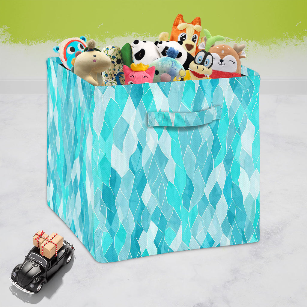 Crystals Foldable Open Storage Bin | Organizer Box, Toy Basket, Shelf Box, Laundry Bag | Canvas Fabric-Storage Bins-STR_BI_CB-IC 5007372 IC 5007372, Abstract Expressionism, Abstracts, Art and Paintings, Decorative, Diamond, Digital, Digital Art, Fashion, Geometric, Geometric Abstraction, Graphic, Illustrations, Marble and Stone, Parents, Patterns, Retro, Semi Abstract, Signs, Signs and Symbols, Triangles, crystals, foldable, open, storage, bin, organizer, box, toy, basket, shelf, laundry, bag, canvas, fabri