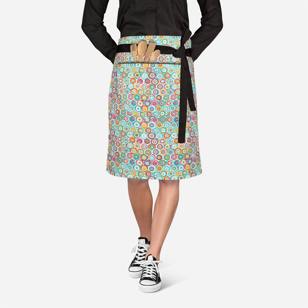 Psychedelic Style Apron | Adjustable, Free Size & Waist Tiebacks-Apron Waist to Feet-APR_WS_KN-IC 5007374 IC 5007374, Abstract Expressionism, Abstracts, Ancient, Art and Paintings, Black, Black and White, Circle, Decorative, Drawing, Geometric, Geometric Abstraction, Historical, Illustrations, Medieval, Patterns, Semi Abstract, Signs, Signs and Symbols, Vintage, psychedelic, style, apron, adjustable, free, size, waist, tiebacks, abstract, art, artistic, background, beautiful, bright, brown, canvas, chemistr