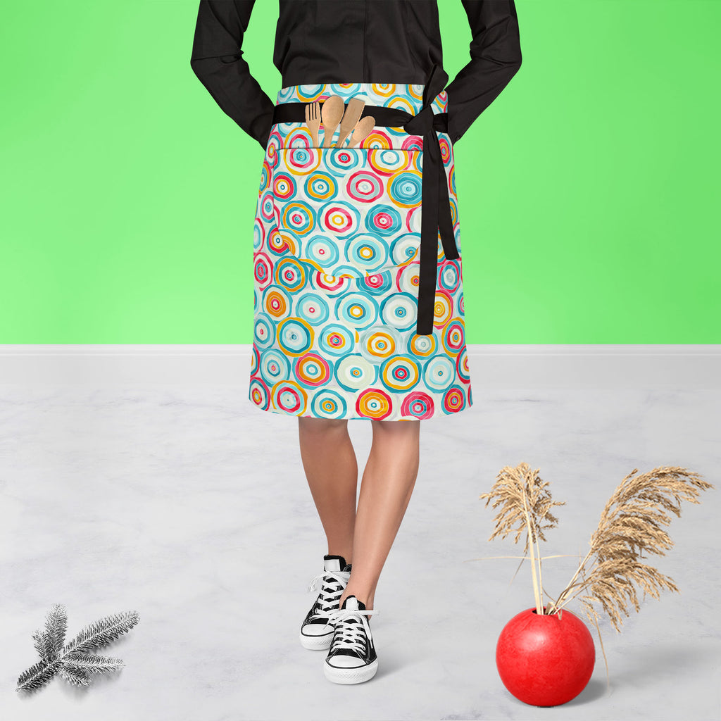 Psychedelic Style Apron | Adjustable, Free Size & Waist Tiebacks-Apron Waist to Knee-APR_WS_KN-IC 5007374 IC 5007374, Abstract Expressionism, Abstracts, Ancient, Art and Paintings, Black, Black and White, Circle, Decorative, Drawing, Geometric, Geometric Abstraction, Historical, Illustrations, Medieval, Patterns, Semi Abstract, Signs, Signs and Symbols, Vintage, psychedelic, style, apron, adjustable, free, size, waist, tiebacks, abstract, art, artistic, background, beautiful, bright, brown, canvas, chemistr