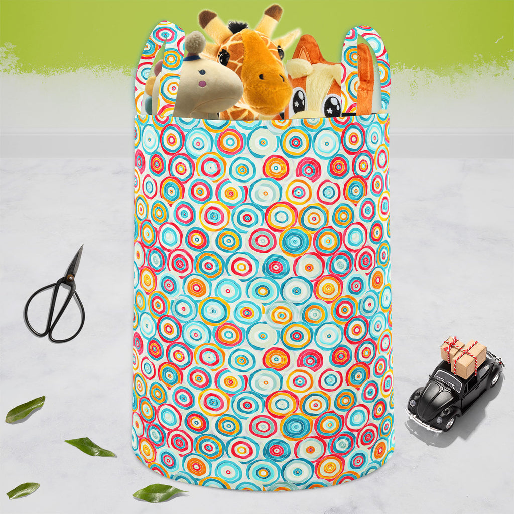 Psychedelic Style Foldable Open Storage Bin | Organizer Box, Toy Basket, Shelf Box, Laundry Bag | Canvas Fabric-Storage Bins-STR_BI_CB-IC 5007374 IC 5007374, Abstract Expressionism, Abstracts, Ancient, Art and Paintings, Black, Black and White, Circle, Decorative, Drawing, Geometric, Geometric Abstraction, Historical, Illustrations, Medieval, Patterns, Semi Abstract, Signs, Signs and Symbols, Vintage, psychedelic, style, foldable, open, storage, bin, organizer, box, toy, basket, shelf, laundry, bag, canvas,