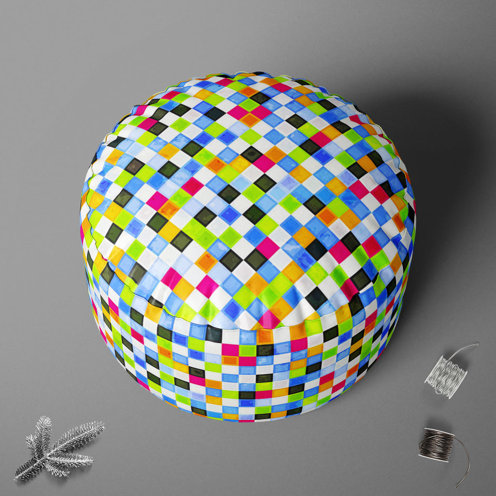 Grunge Squares D2 Footstool Footrest Puffy Pouffe Ottoman Bean Bag | Canvas Fabric-Footstools-FST_CB_BN-IC 5007375 IC 5007375, Abstract Expressionism, Abstracts, Art and Paintings, Black and White, Decorative, Digital, Digital Art, Geometric, Geometric Abstraction, Graphic, Hipster, Holidays, Illustrations, Modern Art, Patterns, Pop Art, Retro, Semi Abstract, Signs, Signs and Symbols, White, grunge, squares, d2, footstool, footrest, puffy, pouffe, ottoman, bean, bag, canvas, fabric, abstract, art, artistic,