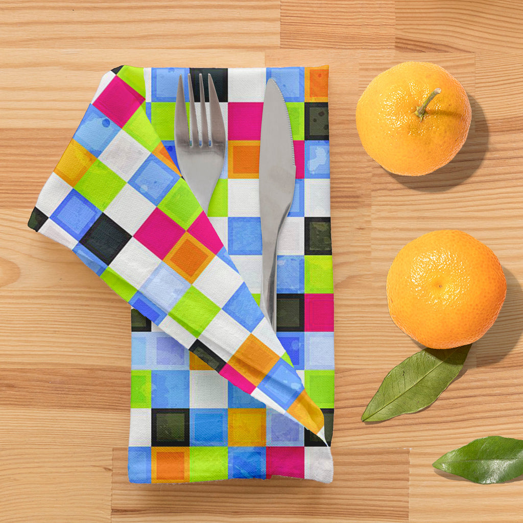 Grunge Squares D2 Table Napkin-Table Napkins-NAP_TB-IC 5007375 IC 5007375, Abstract Expressionism, Abstracts, Art and Paintings, Black and White, Decorative, Digital, Digital Art, Geometric, Geometric Abstraction, Graphic, Hipster, Holidays, Illustrations, Modern Art, Patterns, Pop Art, Retro, Semi Abstract, Signs, Signs and Symbols, White, grunge, squares, d2, table, napkin, abstract, art, artistic, artwork, backdrop, background, banner, blue, bright, color, colorful, composition, concept, creative, decora