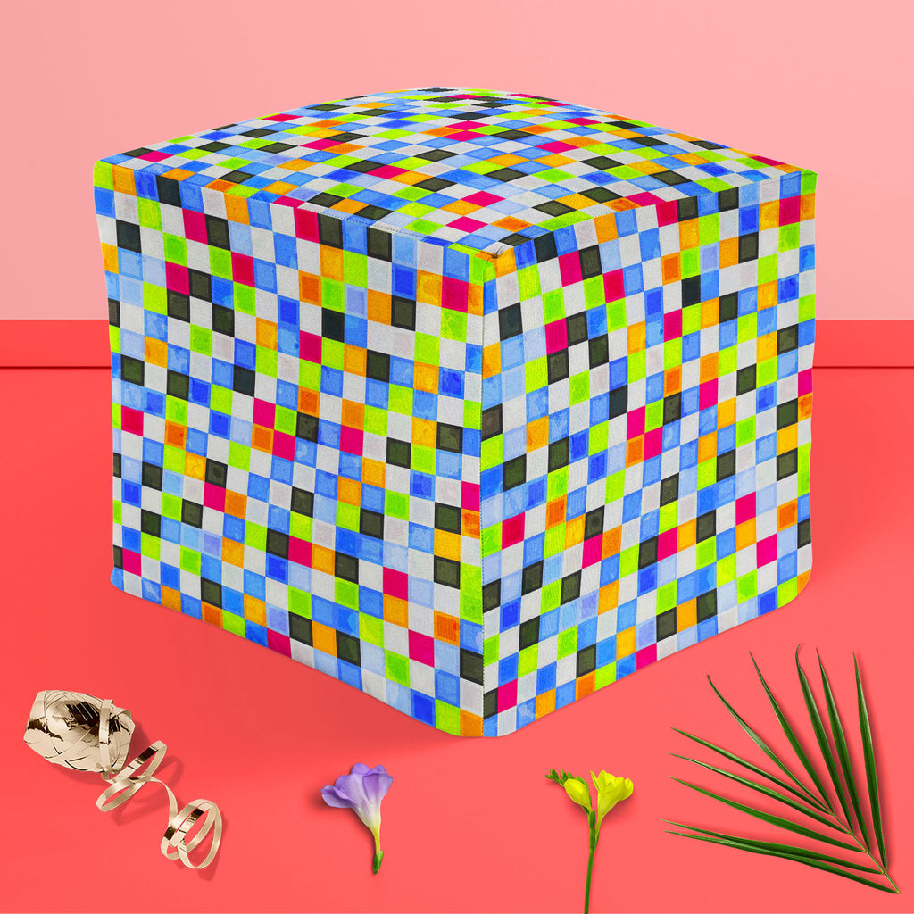 Grunge Squares D2 Footstool Footrest Puffy Pouffe Ottoman Bean Bag | Canvas Fabric-Footstools-FST_CB_BN-IC 5007375 IC 5007375, Abstract Expressionism, Abstracts, Art and Paintings, Black and White, Decorative, Digital, Digital Art, Geometric, Geometric Abstraction, Graphic, Hipster, Holidays, Illustrations, Modern Art, Patterns, Pop Art, Retro, Semi Abstract, Signs, Signs and Symbols, White, grunge, squares, d2, footstool, footrest, puffy, pouffe, ottoman, bean, bag, canvas, fabric, abstract, art, artistic,