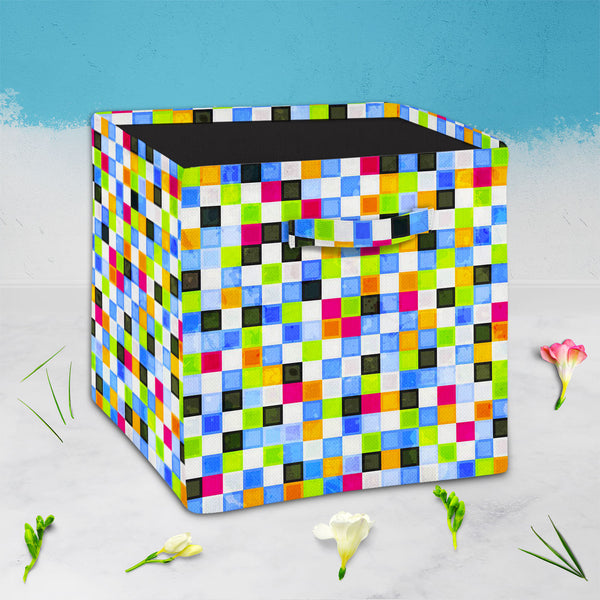 Grunge Squares D2 Foldable Open Storage Bin | Organizer Box, Toy Basket, Shelf Box, Laundry Bag | Canvas Fabric-Storage Bins-STR_BI_CB-IC 5007375 IC 5007375, Abstract Expressionism, Abstracts, Art and Paintings, Black and White, Decorative, Digital, Digital Art, Geometric, Geometric Abstraction, Graphic, Hipster, Holidays, Illustrations, Modern Art, Patterns, Pop Art, Retro, Semi Abstract, Signs, Signs and Symbols, White, grunge, squares, d2, foldable, open, storage, bin, organizer, box, toy, basket, shelf,