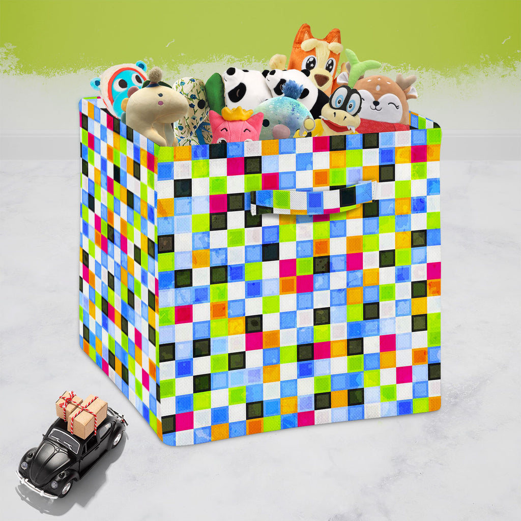 Grunge Squares D2 Foldable Open Storage Bin | Organizer Box, Toy Basket, Shelf Box, Laundry Bag | Canvas Fabric-Storage Bins-STR_BI_CB-IC 5007375 IC 5007375, Abstract Expressionism, Abstracts, Art and Paintings, Black and White, Decorative, Digital, Digital Art, Geometric, Geometric Abstraction, Graphic, Hipster, Holidays, Illustrations, Modern Art, Patterns, Pop Art, Retro, Semi Abstract, Signs, Signs and Symbols, White, grunge, squares, d2, foldable, open, storage, bin, organizer, box, toy, basket, shelf,