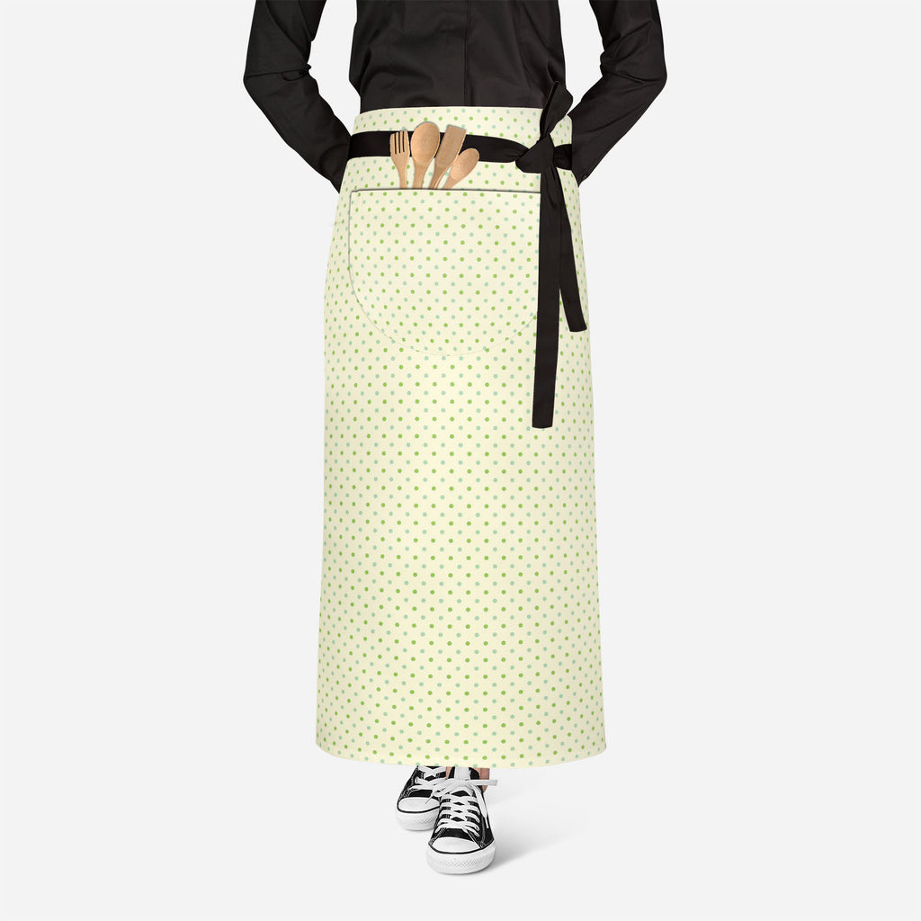 Green Polka Dots Apron | Adjustable, Free Size & Waist Tiebacks-Aprons Waist to Knee-APR_WS_FT-IC 5007377 IC 5007377, Abstract Expressionism, Abstracts, Art and Paintings, Black, Black and White, Books, Circle, Decorative, Digital, Digital Art, Dots, Geometric, Geometric Abstraction, Graphic, Holidays, Illustrations, Modern Art, Patterns, Semi Abstract, Signs, Signs and Symbols, White, green, polka, apron, adjustable, free, size, waist, tiebacks, pattern, wallpaper, scrapbook, abstract, art, backdrop, backg