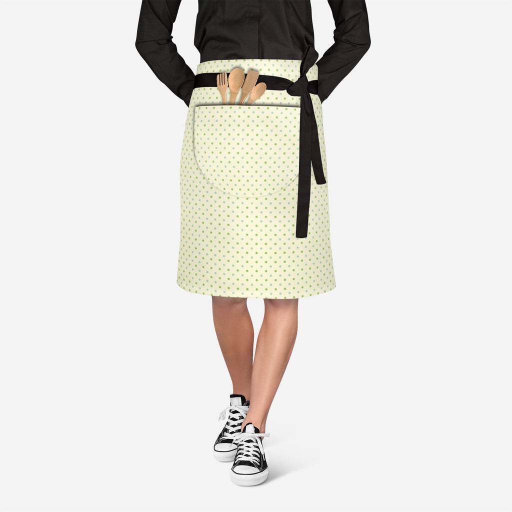 Green Polka Dots Apron | Adjustable, Free Size & Waist Tiebacks-Apron Waist to Feet-APR_WS_KN-IC 5007377 IC 5007377, Abstract Expressionism, Abstracts, Art and Paintings, Black, Black and White, Books, Circle, Decorative, Digital, Digital Art, Dots, Geometric, Geometric Abstraction, Graphic, Holidays, Illustrations, Modern Art, Patterns, Semi Abstract, Signs, Signs and Symbols, White, green, polka, apron, adjustable, free, size, waist, tiebacks, pattern, wallpaper, scrapbook, abstract, art, backdrop, backgr