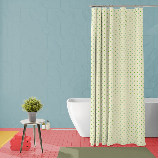 Green Polka Dots Washable Waterproof Shower Curtain-Shower Curtains-CUR_SH-IC 5007377 IC 5007377, Abstract Expressionism, Abstracts, Art and Paintings, Black, Black and White, Books, Circle, Decorative, Digital, Digital Art, Dots, Geometric, Geometric Abstraction, Graphic, Holidays, Illustrations, Modern Art, Patterns, Semi Abstract, Signs, Signs and Symbols, White, green, polka, washable, waterproof, polyester, shower, curtain, eyelets, pattern, wallpaper, scrapbook, abstract, art, backdrop, background, an