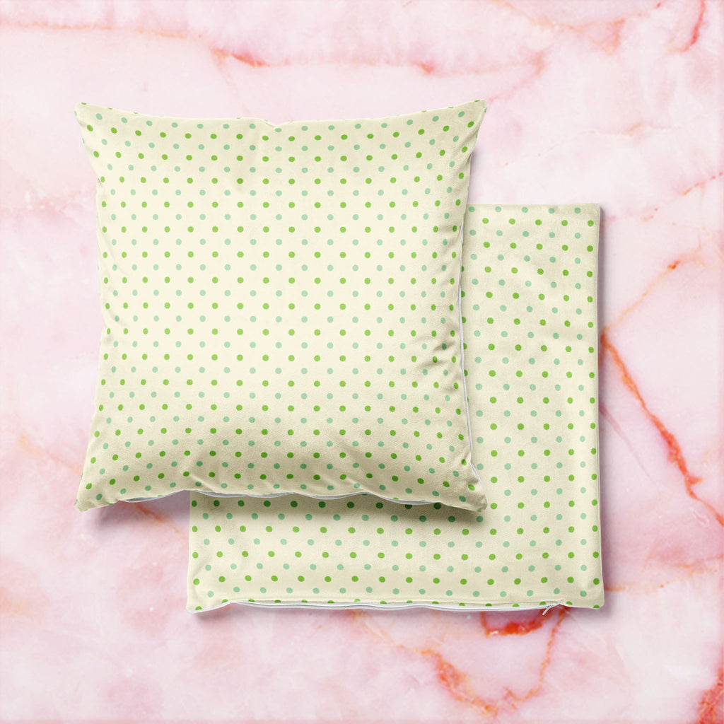 Green Polka Dots Cushion Cover Throw Pillow-Cushion Covers-CUS_CV-IC 5007377 IC 5007377, Abstract Expressionism, Abstracts, Art and Paintings, Black, Black and White, Books, Circle, Decorative, Digital, Digital Art, Dots, Geometric, Geometric Abstraction, Graphic, Holidays, Illustrations, Modern Art, Patterns, Semi Abstract, Signs, Signs and Symbols, White, green, polka, cushion, cover, throw, pillow, pattern, wallpaper, scrapbook, abstract, art, backdrop, background, and, cloth, composition, decor, decorat