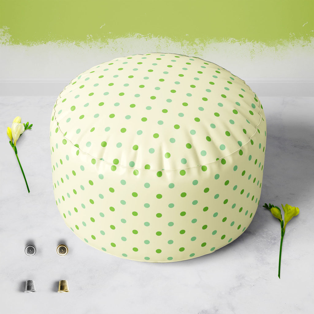 Green Polka Dots Footstool Footrest Puffy Pouffe Ottoman Bean Bag | Canvas Fabric-Footstools-FST_CB_BN-IC 5007377 IC 5007377, Abstract Expressionism, Abstracts, Art and Paintings, Black, Black and White, Books, Circle, Decorative, Digital, Digital Art, Dots, Geometric, Geometric Abstraction, Graphic, Holidays, Illustrations, Modern Art, Patterns, Semi Abstract, Signs, Signs and Symbols, White, green, polka, footstool, footrest, puffy, pouffe, ottoman, bean, bag, canvas, fabric, pattern, wallpaper, scrapbook