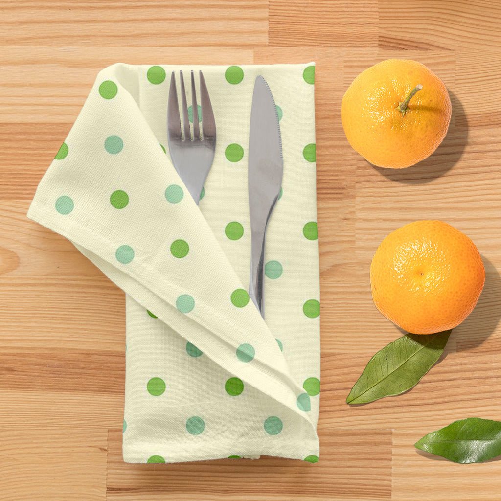 Green Polka Dots Table Napkin-Table Napkins-NAP_TB-IC 5007377 IC 5007377, Abstract Expressionism, Abstracts, Art and Paintings, Black, Black and White, Books, Circle, Decorative, Digital, Digital Art, Dots, Geometric, Geometric Abstraction, Graphic, Holidays, Illustrations, Modern Art, Patterns, Semi Abstract, Signs, Signs and Symbols, White, green, polka, table, napkin, pattern, wallpaper, scrapbook, abstract, art, backdrop, background, and, cloth, composition, cover, decor, decoration, design, dot, fabric