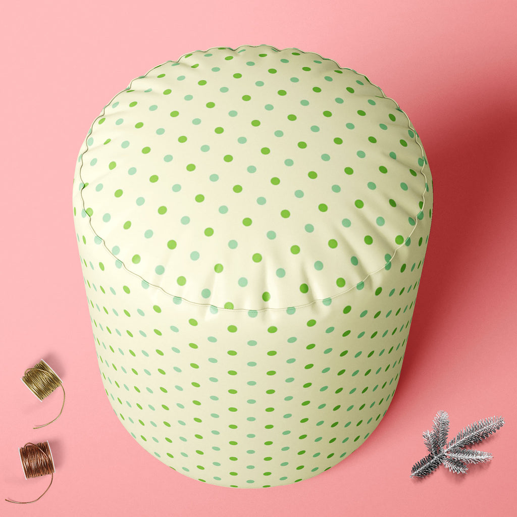 Green Polka Dots Footstool Footrest Puffy Pouffe Ottoman Bean Bag | Canvas Fabric-Footstools-FST_CB_BN-IC 5007377 IC 5007377, Abstract Expressionism, Abstracts, Art and Paintings, Black, Black and White, Books, Circle, Decorative, Digital, Digital Art, Dots, Geometric, Geometric Abstraction, Graphic, Holidays, Illustrations, Modern Art, Patterns, Semi Abstract, Signs, Signs and Symbols, White, green, polka, footstool, footrest, puffy, pouffe, ottoman, bean, bag, canvas, fabric, pattern, wallpaper, scrapbook