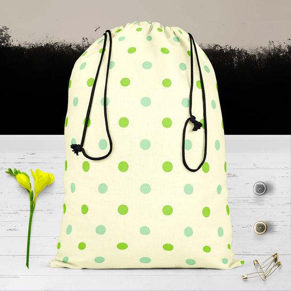 Green Polka Dots Reusable Sack Bag | Bag for Gym, Storage, Vegetable & Travel-Drawstring Sack Bags-SCK_FB_DS-IC 5007377 IC 5007377, Abstract Expressionism, Abstracts, Art and Paintings, Black, Black and White, Books, Circle, Decorative, Digital, Digital Art, Dots, Geometric, Geometric Abstraction, Graphic, Holidays, Illustrations, Modern Art, Patterns, Semi Abstract, Signs, Signs and Symbols, White, green, polka, reusable, sack, bag, for, gym, storage, vegetable, travel, cotton, canvas, fabric, pattern, wal