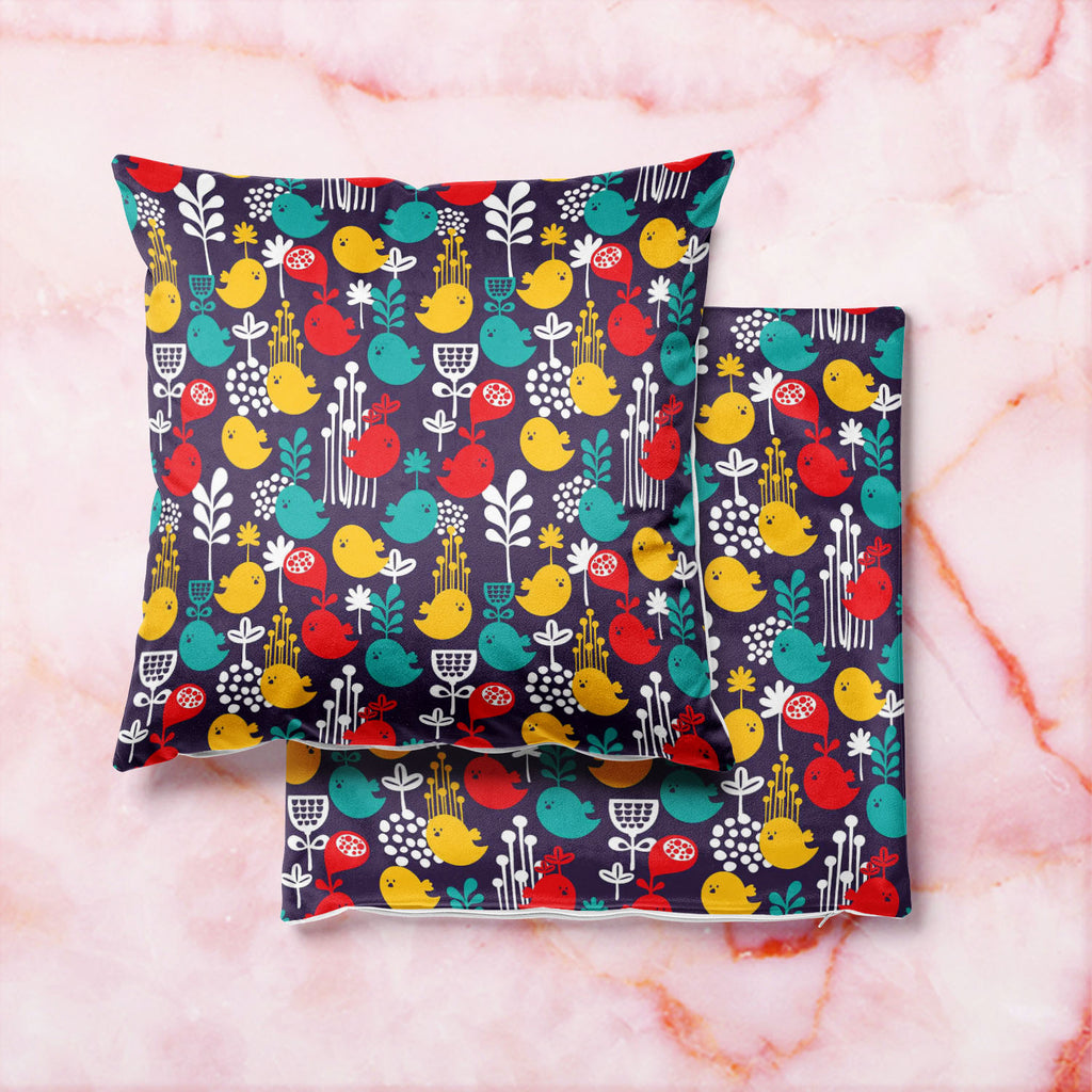 Cartoon Birds Cushion Cover Throw Pillow-Cushion Covers-CUS_CV-IC 5007378 IC 5007378, Abstract Expressionism, Abstracts, Ancient, Animals, Animated Cartoons, Art and Paintings, Birds, Botanical, Caricature, Cartoons, Decorative, Digital, Digital Art, Floral, Flowers, Graphic, Historical, Illustrations, Love, Medieval, Modern Art, Nature, Patterns, Retro, Romance, Scenic, Seasons, Semi Abstract, Signs, Signs and Symbols, Vintage, cartoon, cushion, cover, throw, pillow, abstract, animal, art, backdrop, backgr