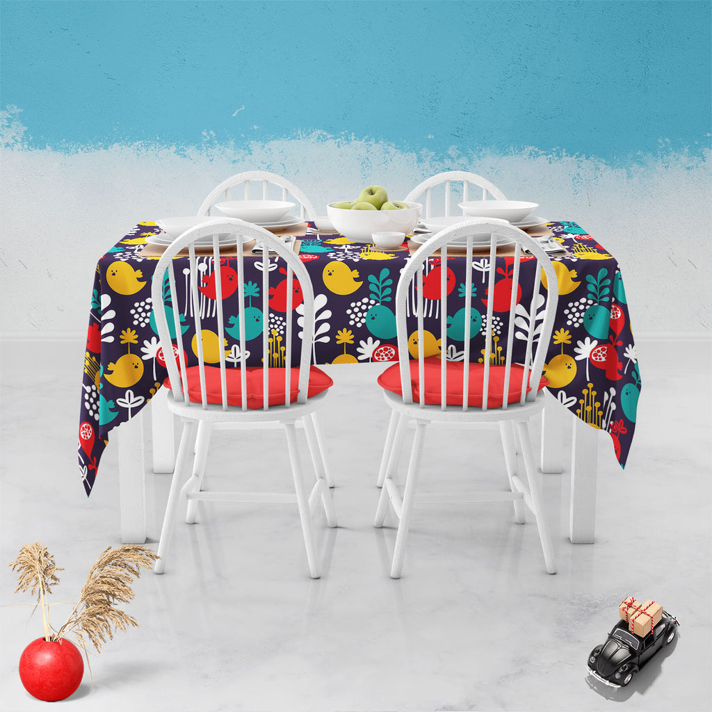 Cartoon Birds Table Cloth Cover-Table Covers-CVR_TB_NR-IC 5007378 IC 5007378, Abstract Expressionism, Abstracts, Ancient, Animals, Animated Cartoons, Art and Paintings, Birds, Botanical, Caricature, Cartoons, Decorative, Digital, Digital Art, Floral, Flowers, Graphic, Historical, Illustrations, Love, Medieval, Modern Art, Nature, Patterns, Retro, Romance, Scenic, Seasons, Semi Abstract, Signs, Signs and Symbols, Vintage, cartoon, table, cloth, cover, abstract, animal, art, backdrop, background, beautiful, b